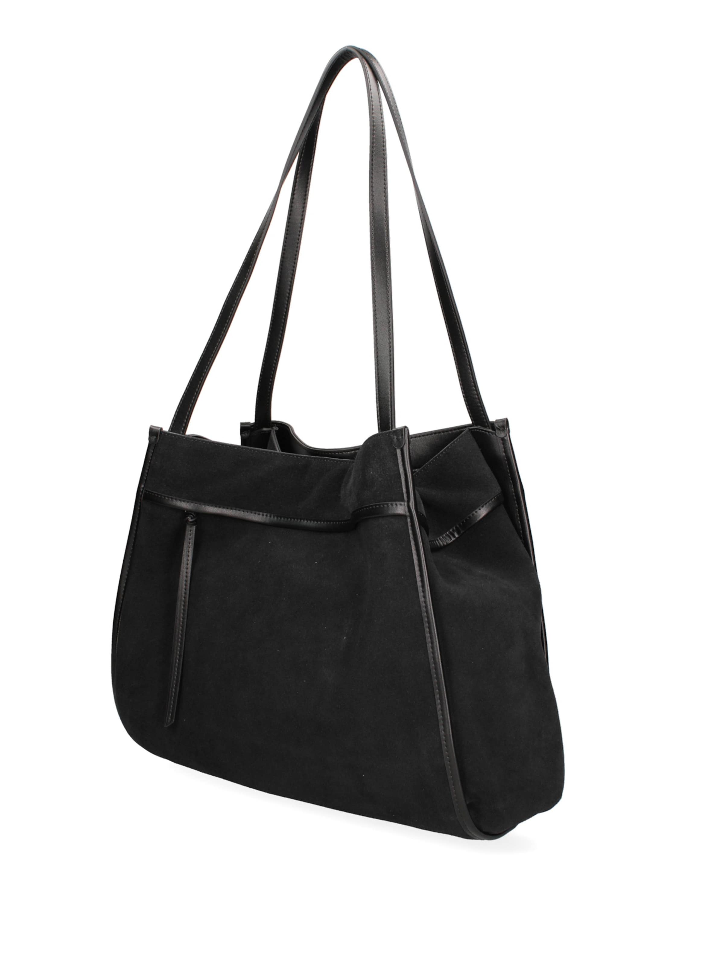 Borsa a spalla di Gave Lux in nero: frontale