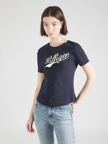 T-shirt TOMMY HILFIGER en bleu : devant