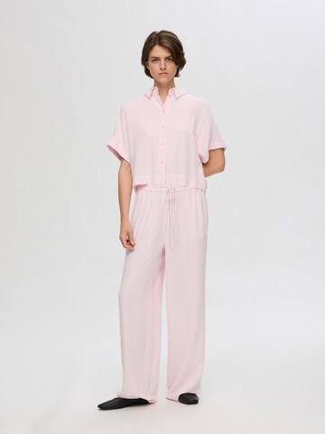 SELECTED FEMME Loosefit Broek in Roze