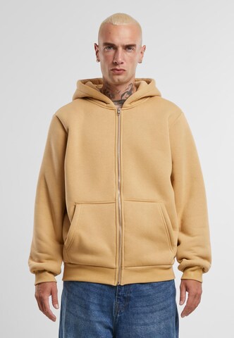 Veste de survêtement Urban Classics en beige : devant