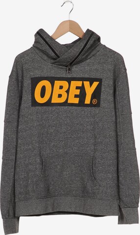 Obey Sweatshirt & Zip-Up Hoodie in XXL in Grey: front