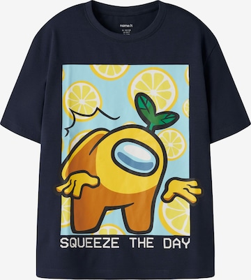 NAME IT Shirt 'Among Us' in Zwart: voorkant