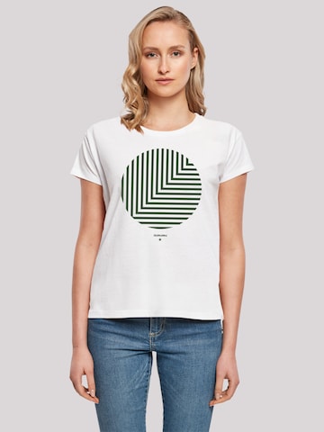 T-shirt 'Geometrics' F4NT4STIC en blanc : devant
