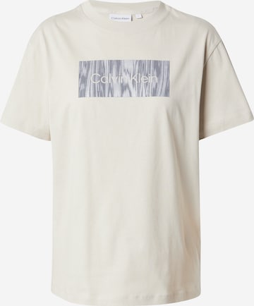 Calvin Klein Тениска в бежово: отпред