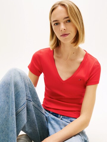 Tommy Jeans Shirt 'ESSENTIAL' in Red