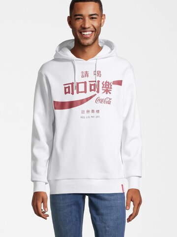 Course Sweatshirt 'Coca Cola Taiwan' in Weiß: Vorderseite