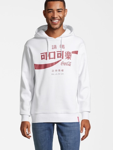 Course Sweatshirt 'Coca Cola Taiwan' in Weiß: predná strana