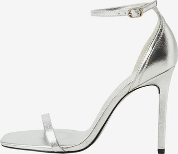 MANGO Strap Sandals 'Aussie' in Silver: front
