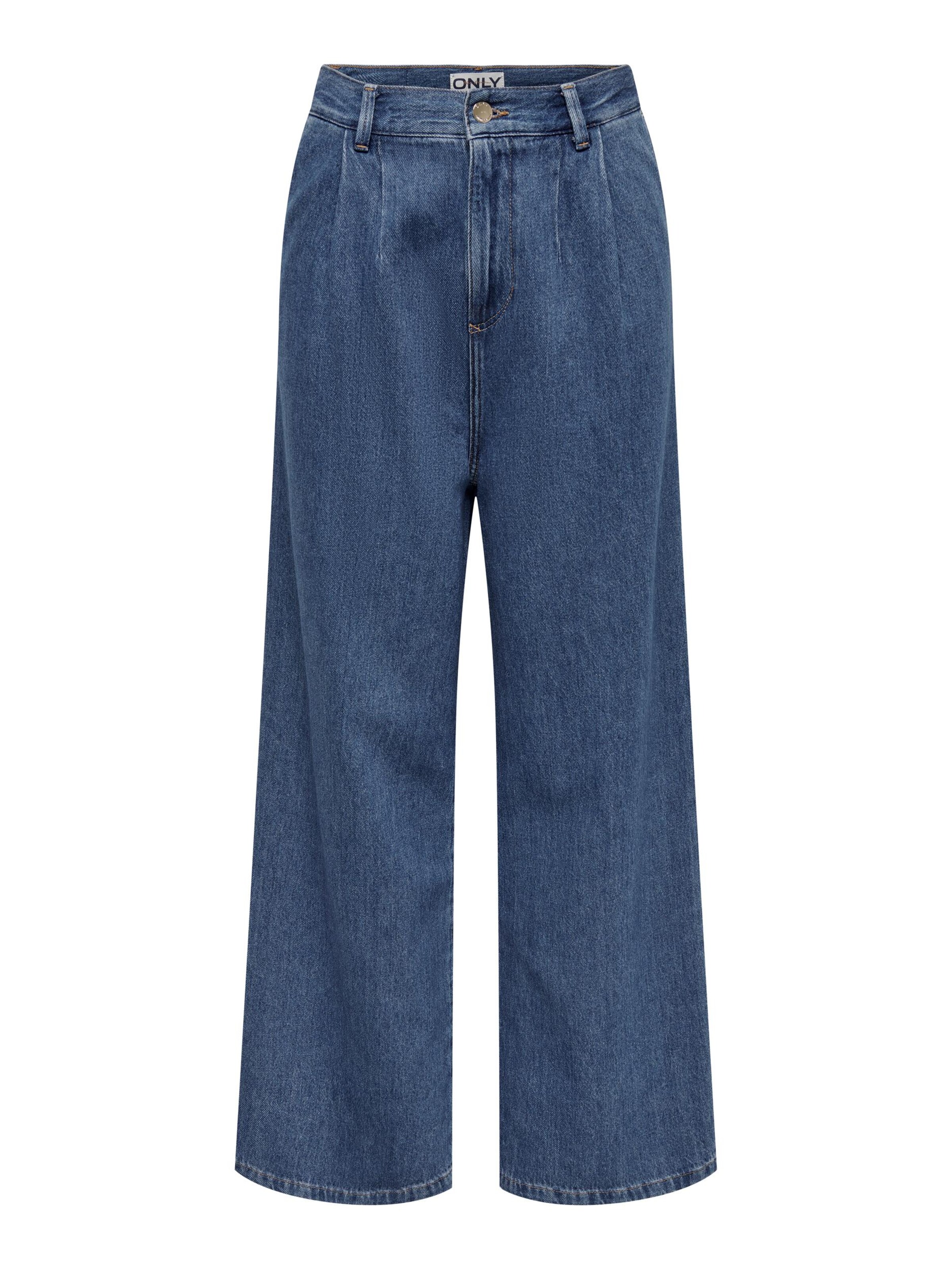 ONLY Широки крачоли Дънки с набор 'Una' в синьо: отпред