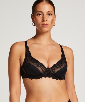 Hunkemöller T-shirt Bra 'Diva' in Black: front