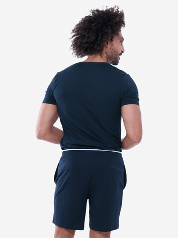 Mey Short Pajamas 'Dry Cotton' in Blue