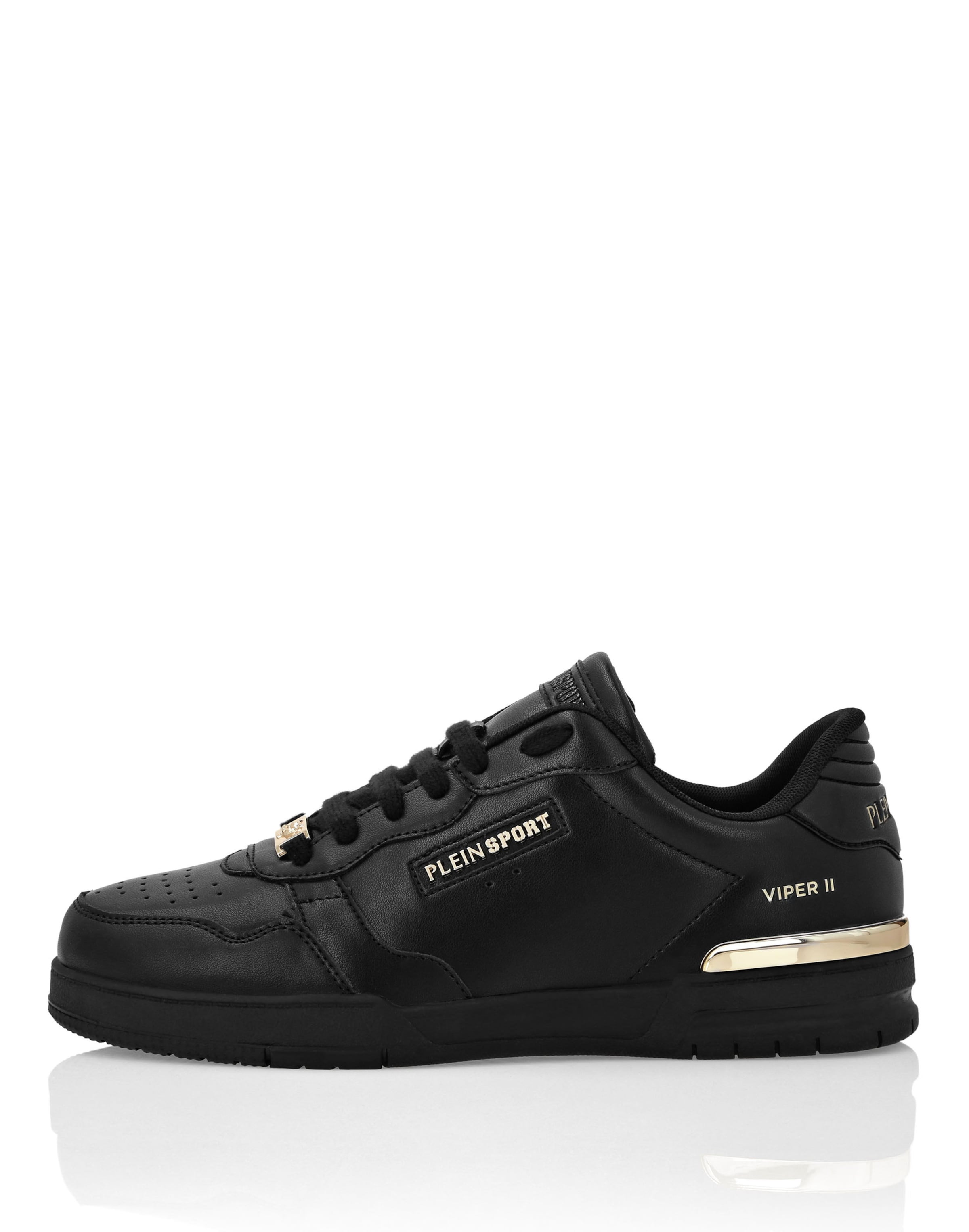Plein Sport - Zapatillas deportivas bajas 'Tiger.X' en negro: frente