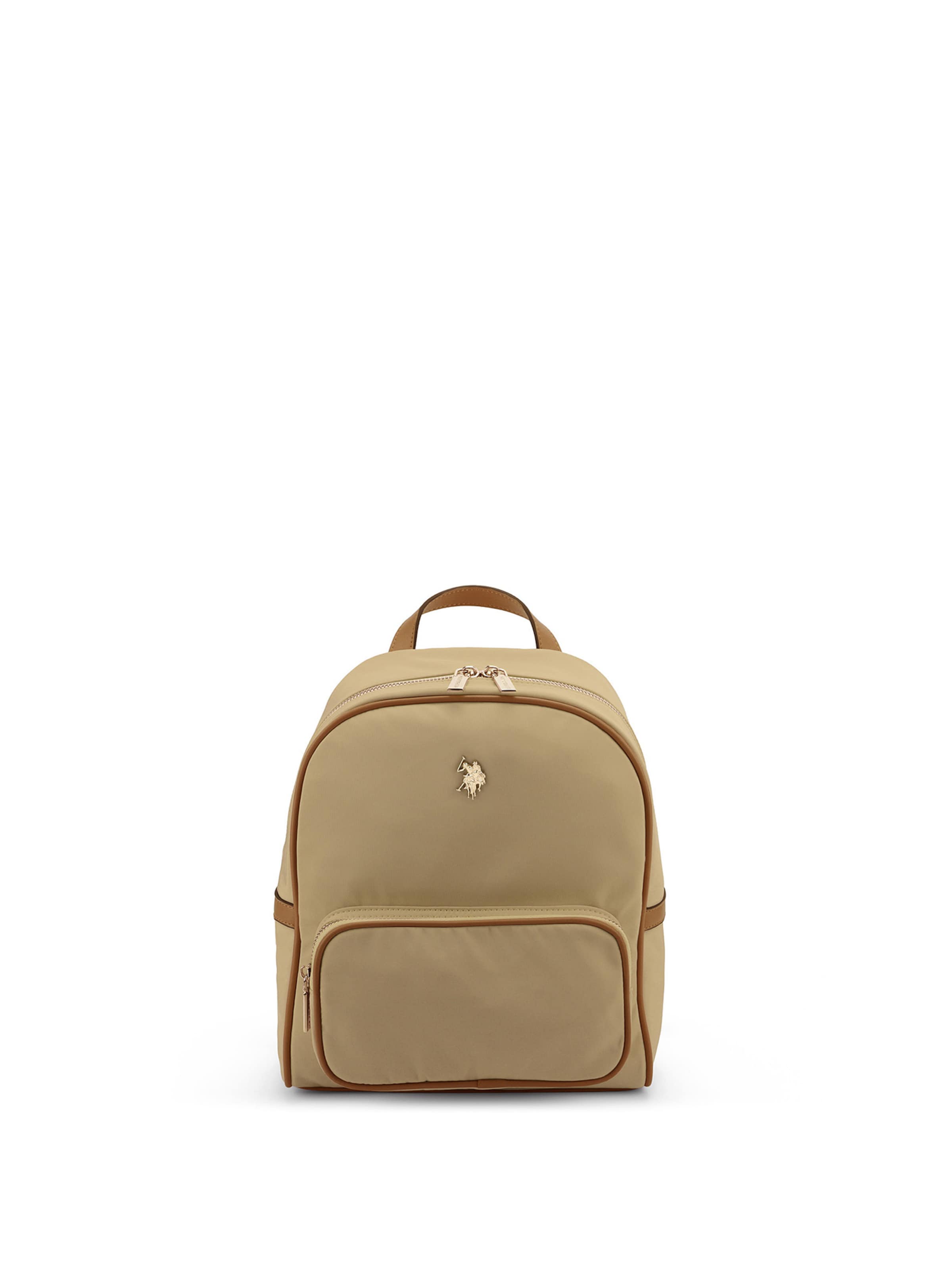 Zaino di U.S. POLO ASSN. in beige: frontale