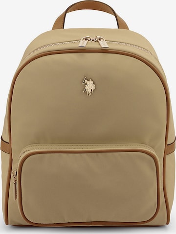 Zaino di U.S. POLO ASSN. in beige: frontale
