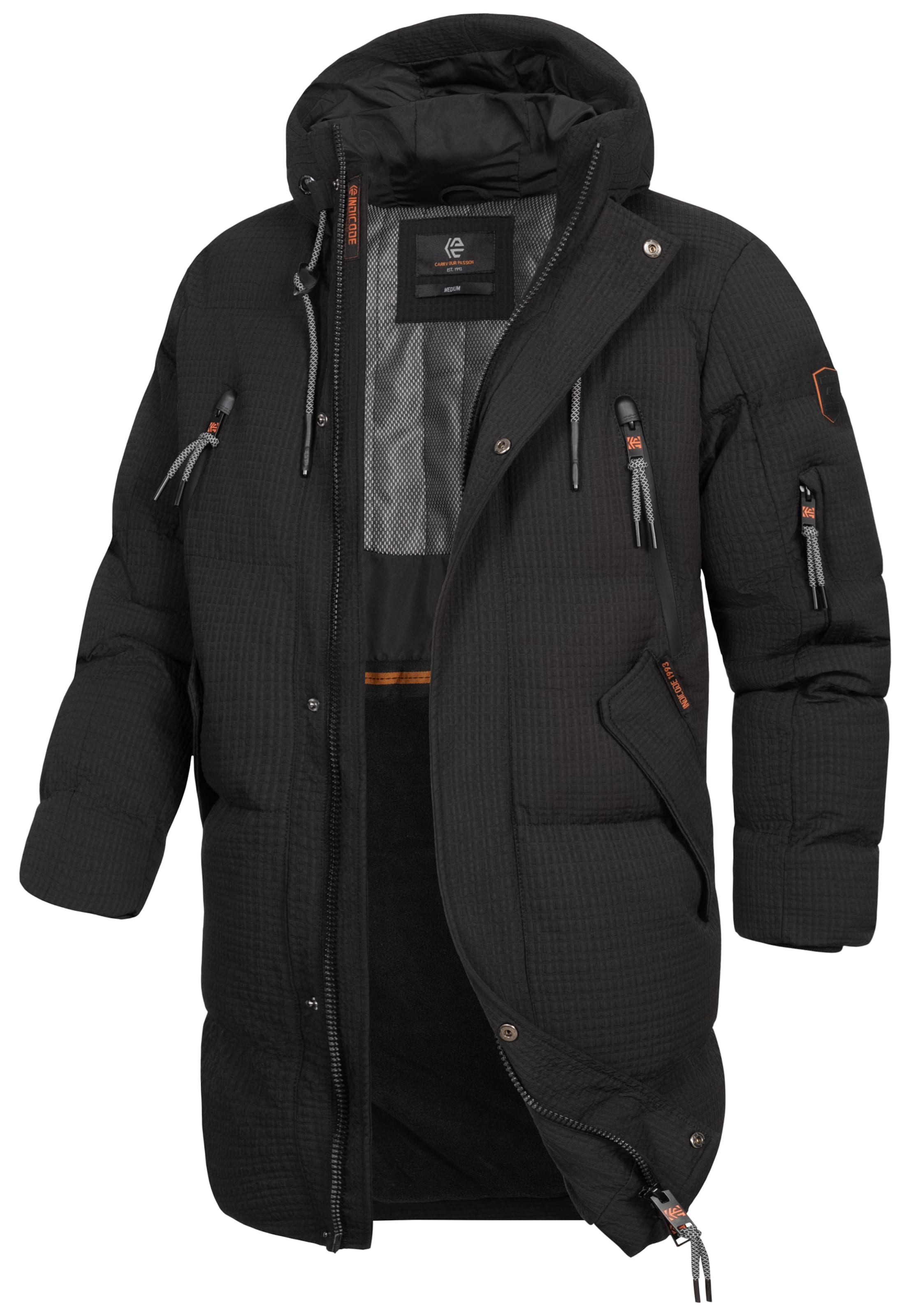 INDICODE JEANS Manteau d’hiver 'INLondoy' en noir, Vue avec produit