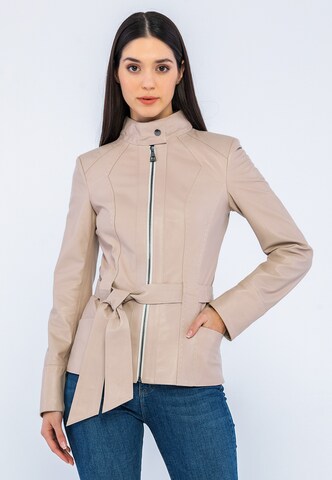 Veste mi-saison Giorgio di Mare en beige : devant