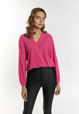 faina - Blusa em rosa: frente