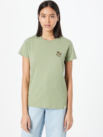 T-shirt 'Let it Bee' Iriedaily en vert : devant