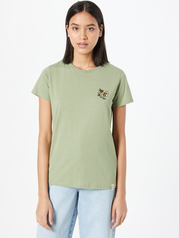 Iriedaily - Camiseta 'Let it Bee' en verde: frente