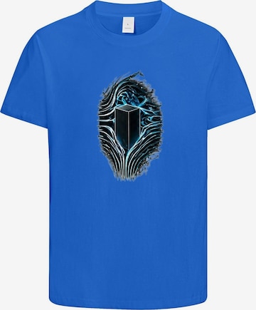 HUSKSWARE Shirt 'Grafik' in Blau: Vorderseite