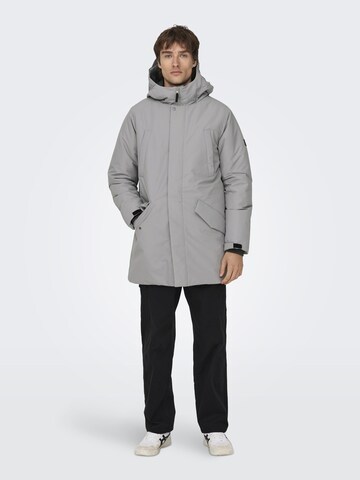 Parka mi-saison 'CARL' Only & Sons en gris