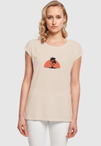 Merchcode Shirt 'Summer - Beach' in White: front