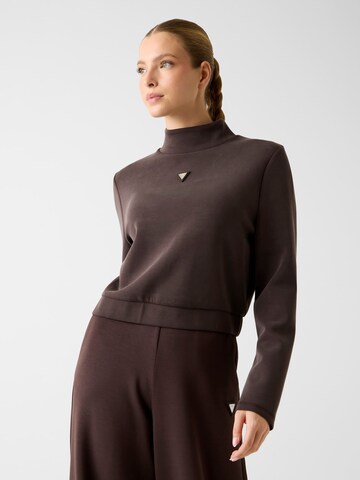 GUESS Sweatshirt in Brown: front