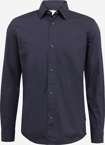 mėlyna TOM TAILOR DENIM Standartinis modelis Dalykinio stiliaus marškiniai: priekis