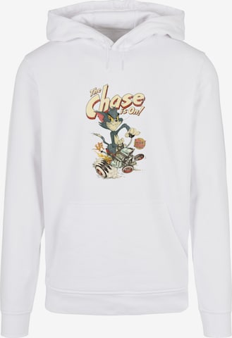 Sweat-shirt 'Tom And Jerry - The Chase Is On' ABSOLUTE CULT en blanc : devant