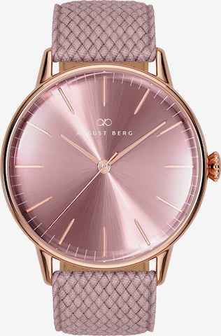 August Berg Analog Watch 'Serenity' in Pink: front