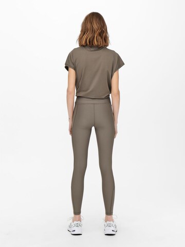 ONLY PLAY Skinny Workout Pants 'JANA' in Brown