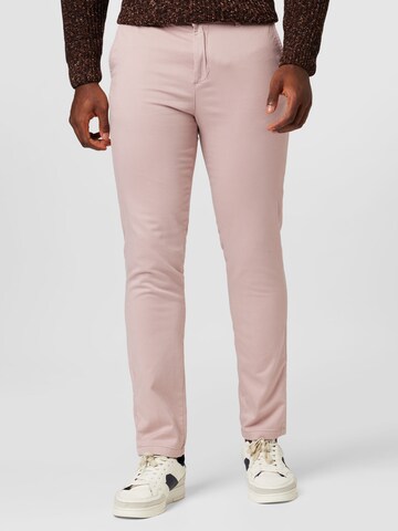 Coupe slim Pantalon chino 'MARCO BOWIE' JACK & JONES en rose : devant