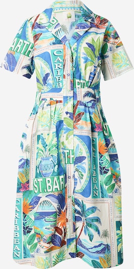 PRINCESS GOES HOLLYWOOD Košulja haljina u plava / žad / narančasta / bijela, Pregled proizvoda