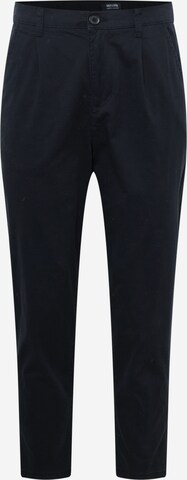 Only & Sons Pleat-Front Pants 'Dew' in Black: front