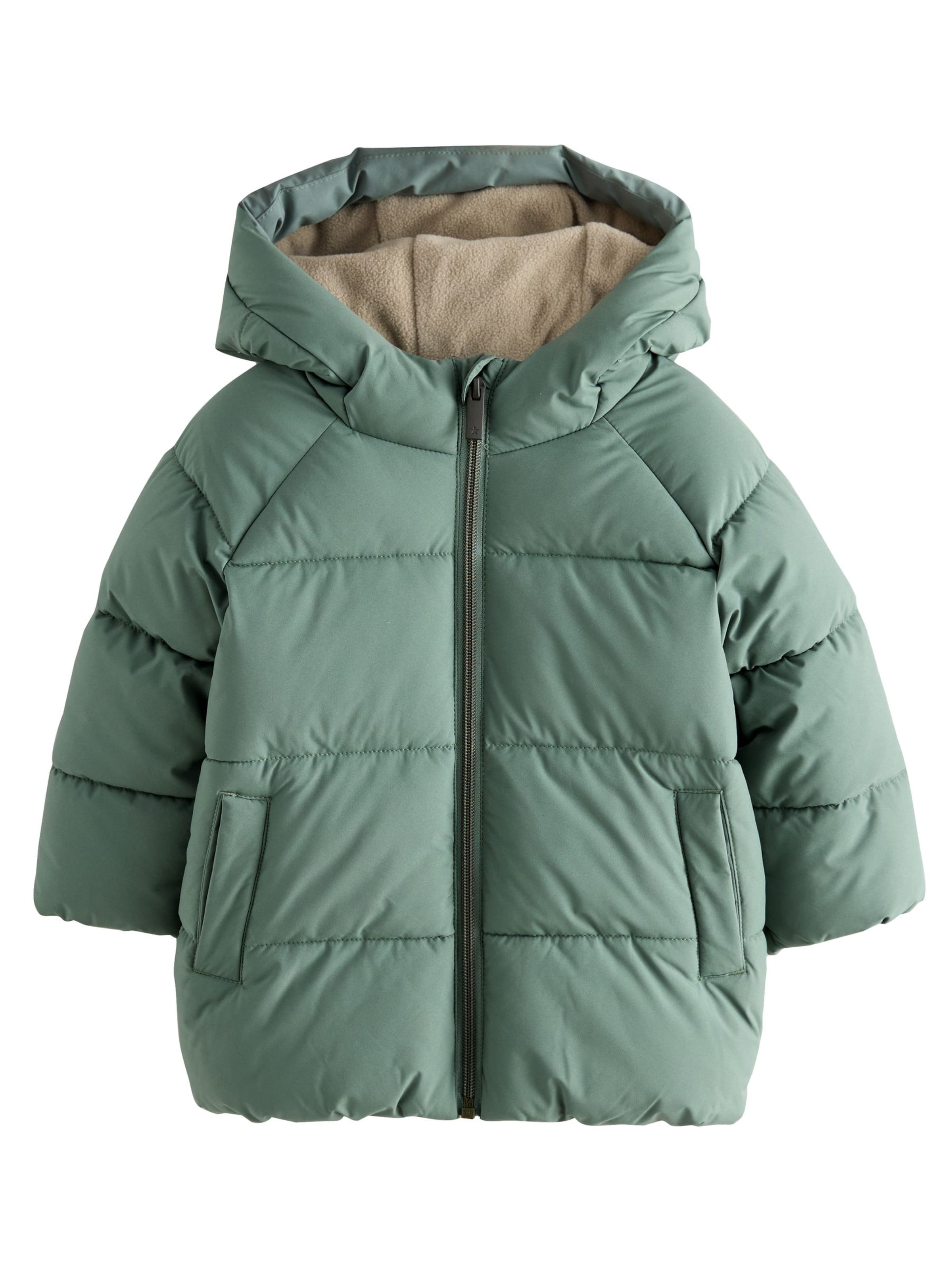 Next Зимняя куртка в Зеленый: спереди
