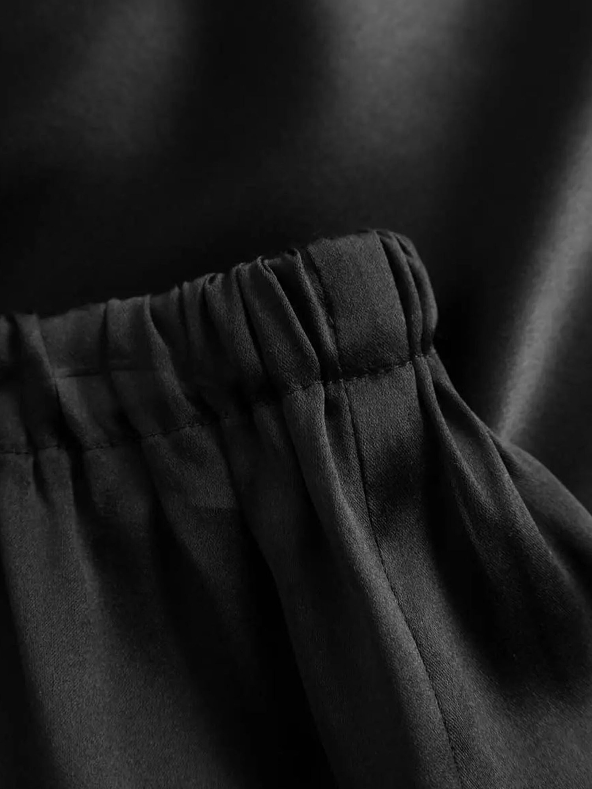FÉRAUD PARIS Pyjamabroek ' Black Silk ' in Zwart