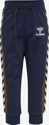Hummel Tapered Pants in Blue: front