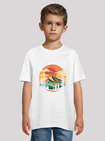 F4NT4STIC Shirt 'Sonnenuntergang Berglandschaft' in White: front