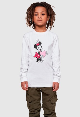 ABSOLUTE CULT Shirt 'Minnie Mouse - Love Heart' in Wit: voorkant