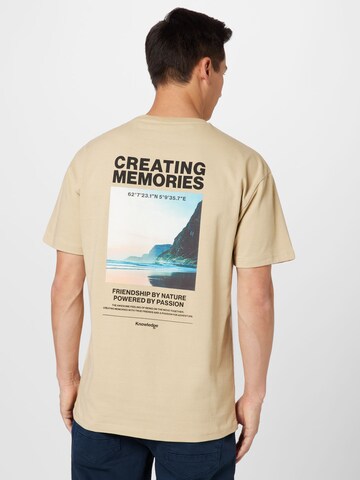 T-Shirt KnowledgeCotton Apparel en beige