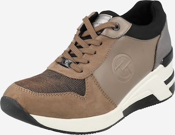 TOM TAILOR Sneakers in Brown: front