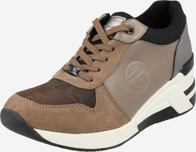 TOM TAILOR Sneakers laag in de kleur Bruin / Lichtbruin / Grijs / Zwart, Productweergave