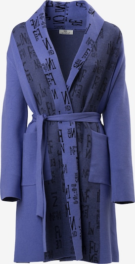 Influencer Mantel in blau / schwarz, Produktansicht
