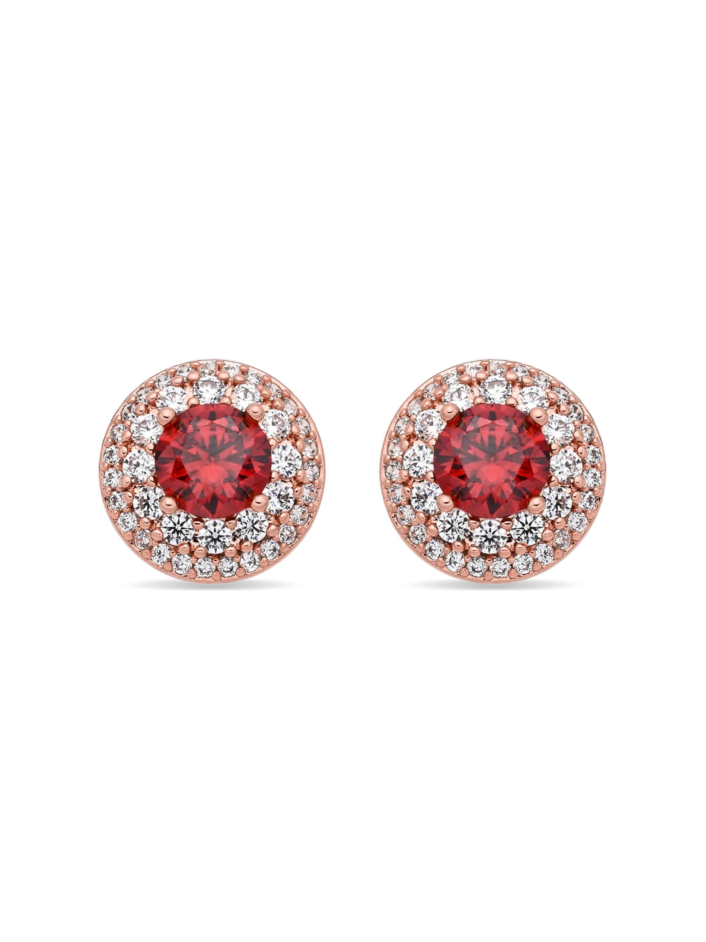 Luxenter Earrings 'Riash' in One size in Red, Item view