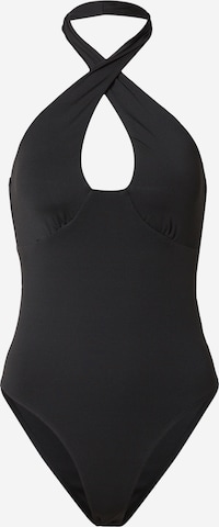 Parallel Lines Shirt Bodysuit in Black: front
