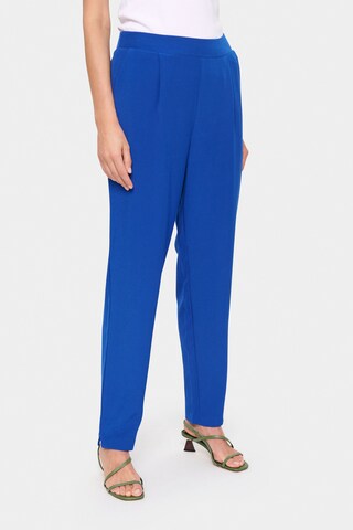 SAINT TROPEZ Tapered Byxa 'Celest' i blå