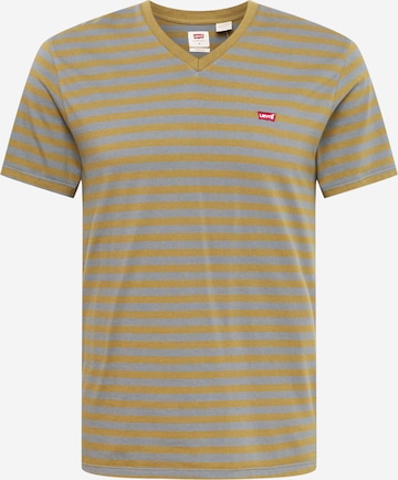 LEVI'S ® Tričko 'Housemark V Neck Tee' – zelená: přední strana