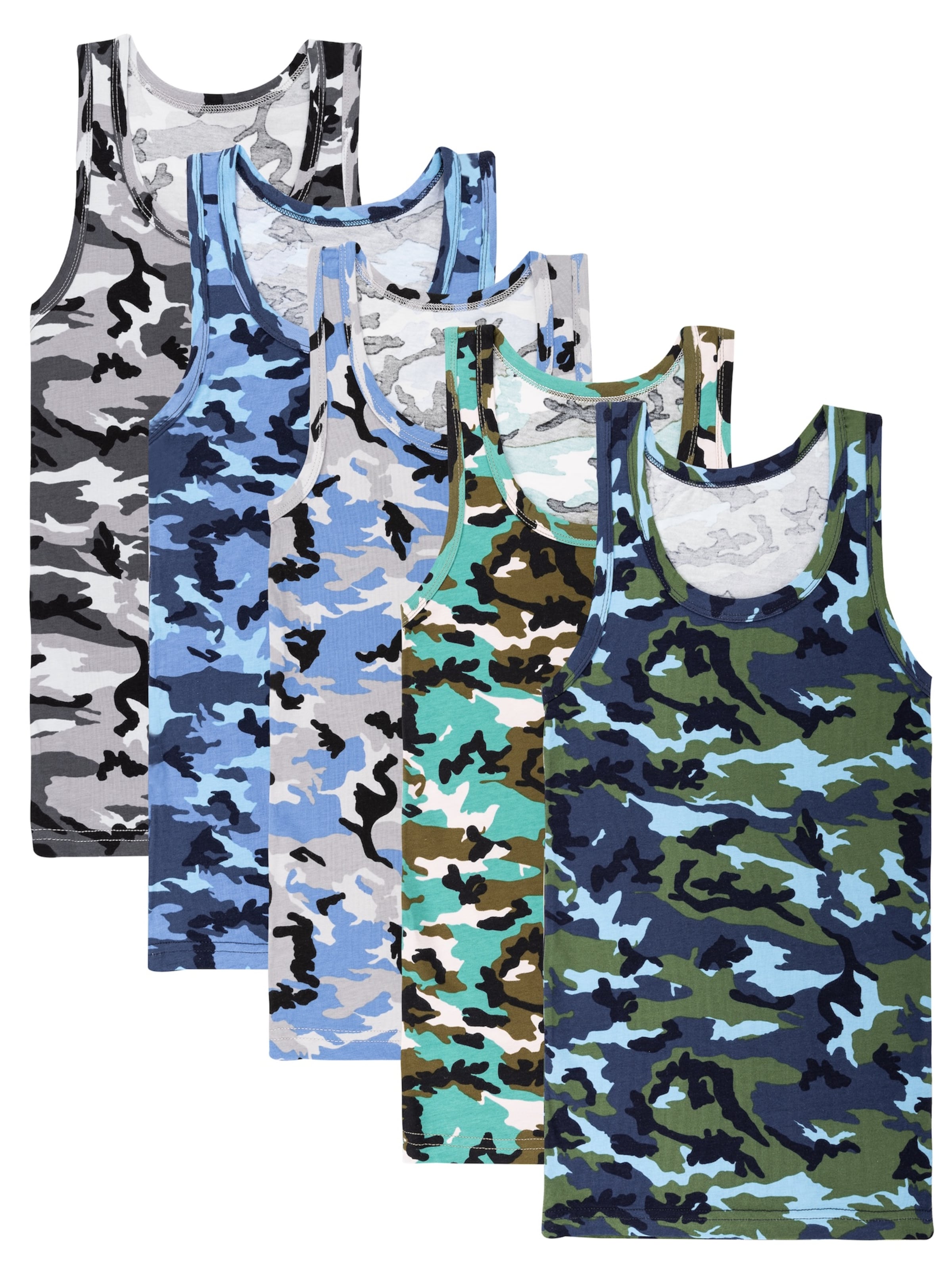 LOREZA Unterhemd 'Jungen Unterhemden Camouflage'‌‌ in Mischfarben: Vorderseite