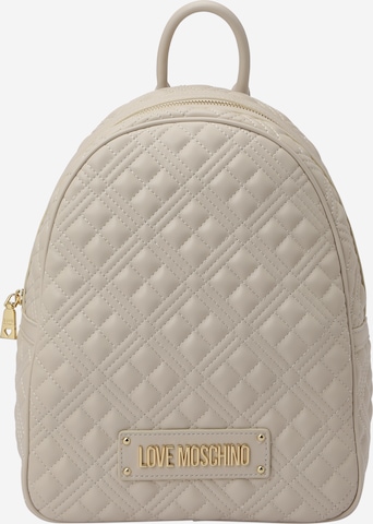 Sac à dos Love Moschino en beige : devant