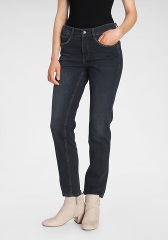 MAC Slimfit Jeans 'Angela' in Zwart: voorkant